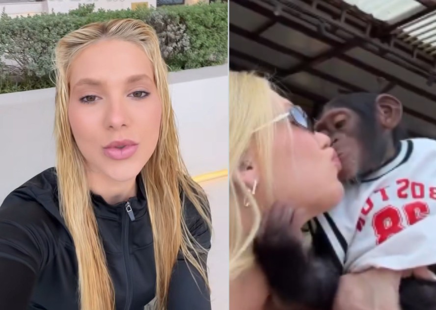 Virginia foi alvo de críticas após vídeo beijando macacos