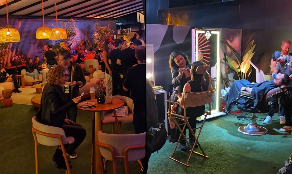 Lounge exclusivo dos artistas do Palco Mundo tem bufê exclusivo, maquiagem e mais — Foto: Leonardo Ribeiro