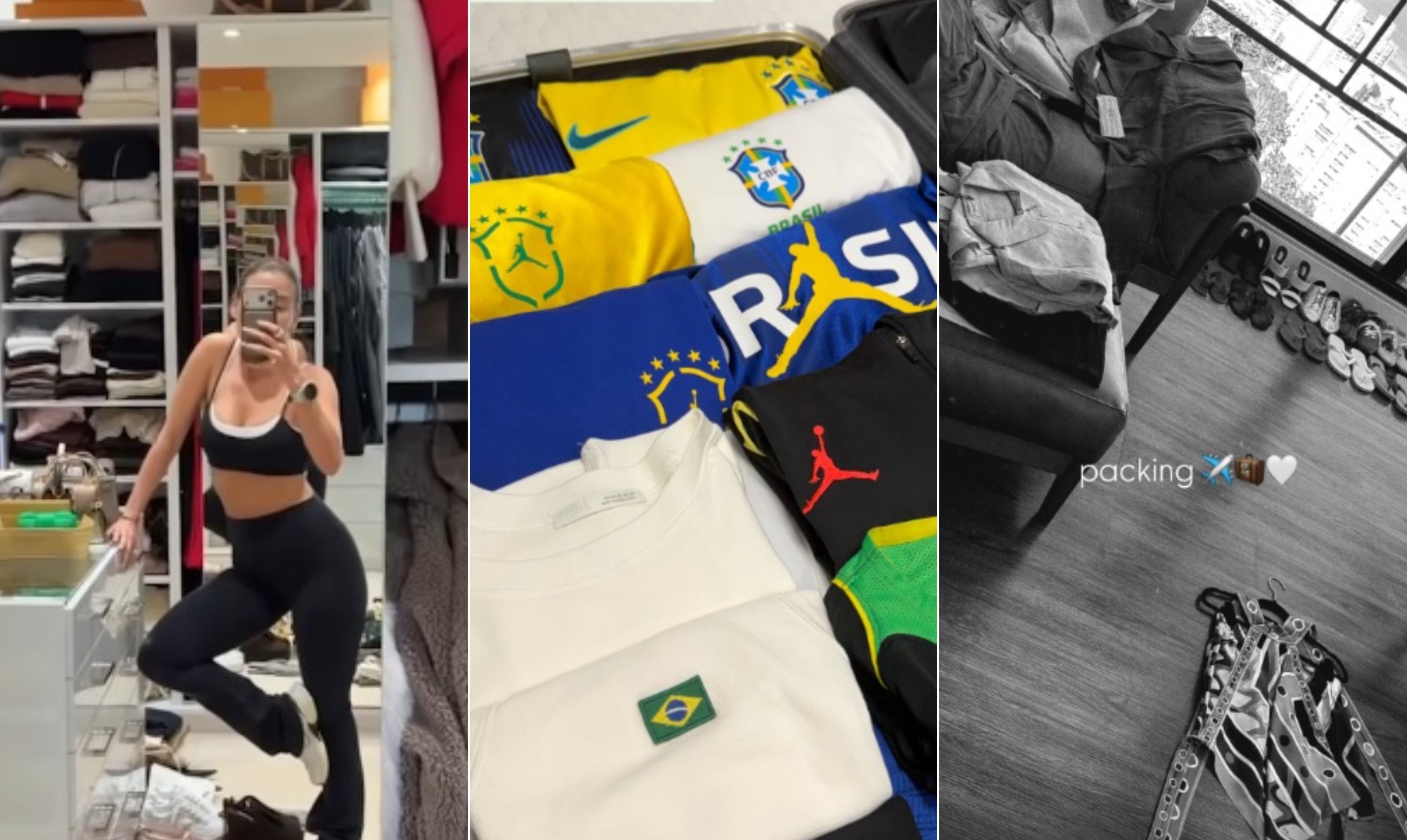 Copa do Mundo: mulheres de jogadores da seleção brasileira mostram preparativos finais antes do embarque