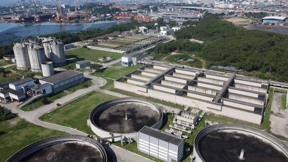 ETE Alegria (RJ). Estado tem o maior projeto de utilização de água de reúso pela indústria — Foto: Divulgação/Aegea