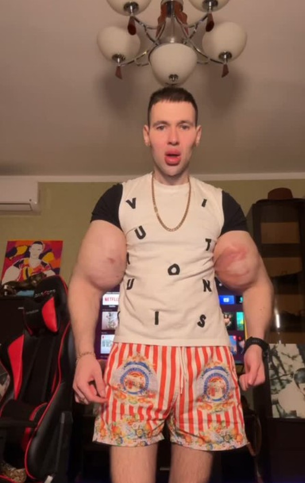 Kirill Tereshin, mais conhecido como 'Popeye russo' — Foto: Reprodução/Instagram