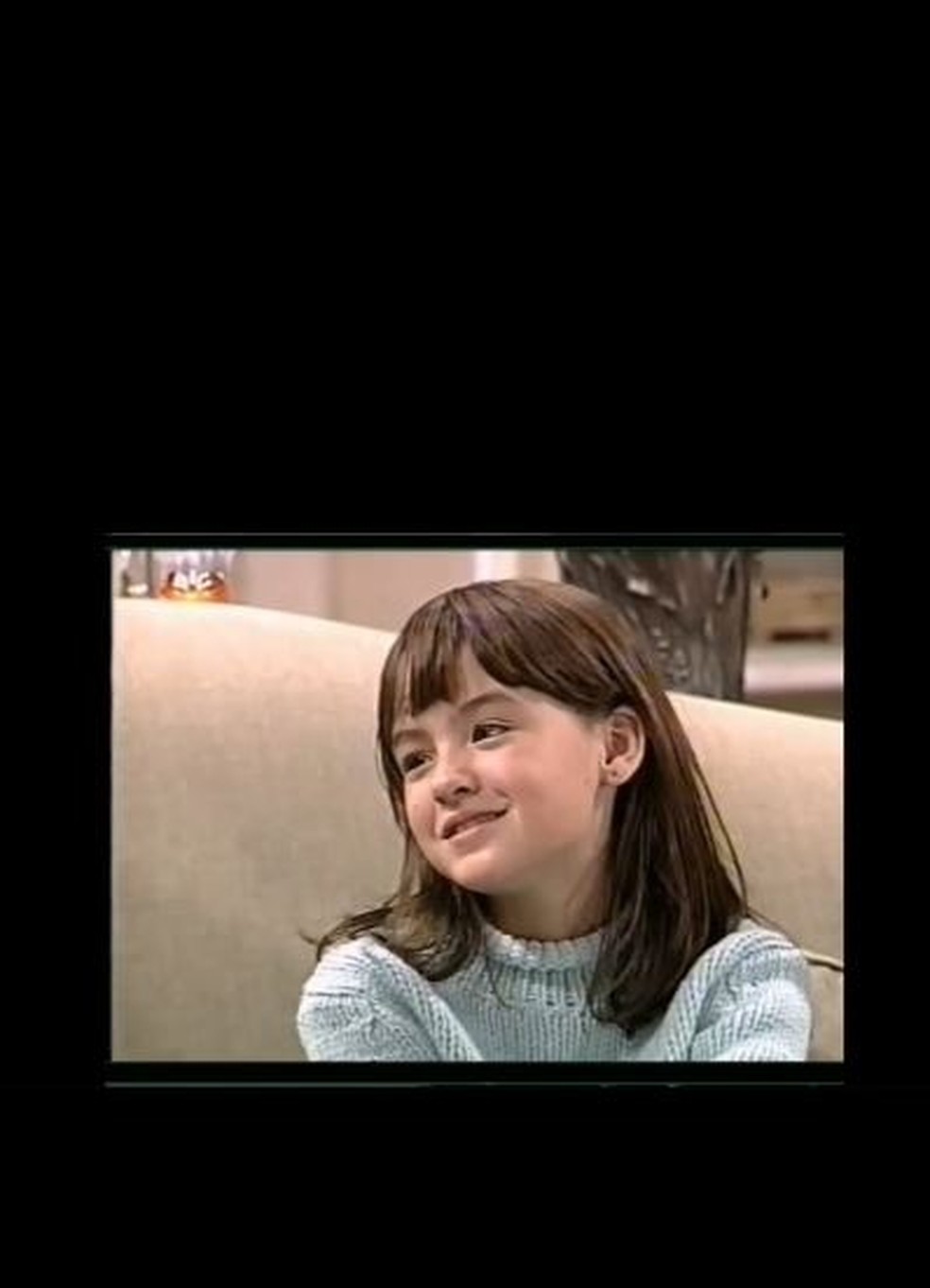 Mariana Pacheco quando estreou na TV aos 11 anos — Foto: reprodução