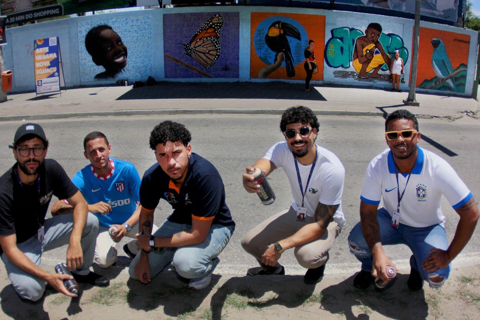 Nova Iguaçu ganha muros revitalizados com grafites — Foto: Divulgação