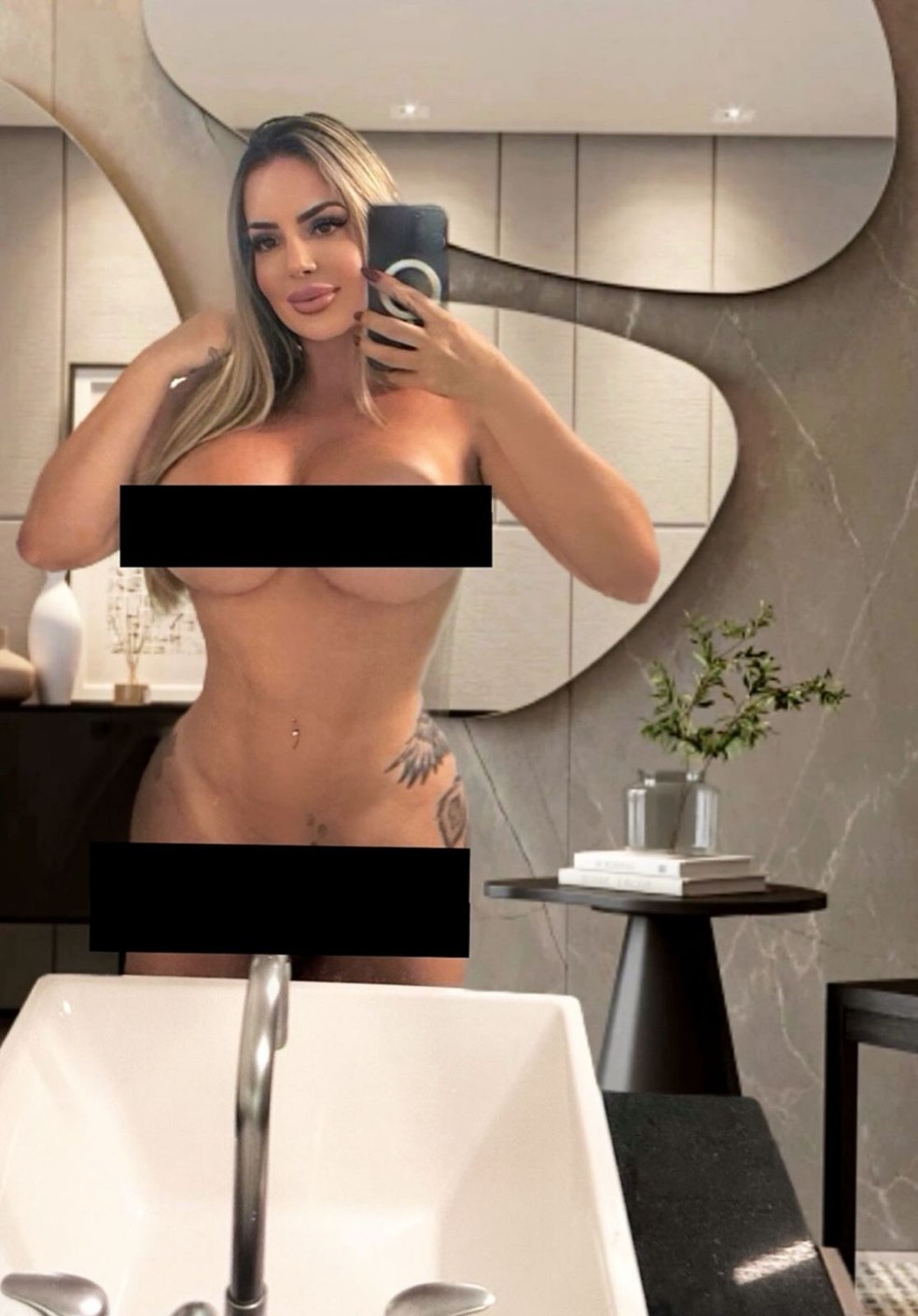 Furacão da CPI, Denise Rocha reproduz foto de Kim Kardashian nua — Foto: Instagram