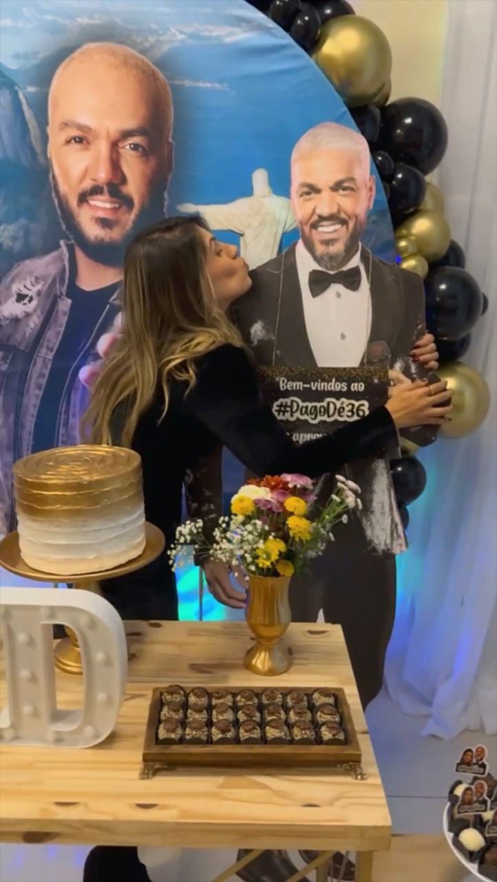 A nutricionista Débora Mingussi fez sua festa de 36 anos com o tema do cantor Belo — Foto: Arquivo pessoal