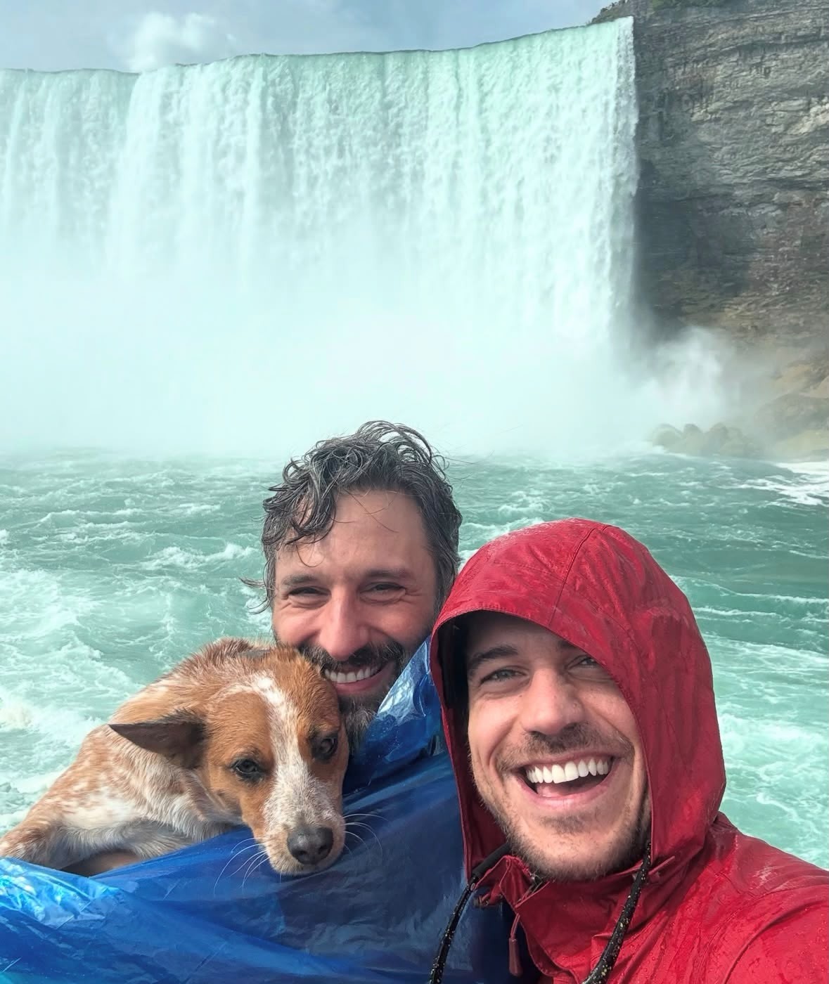 Marcos Pigossi posa com marido italiano e cão durante viagem: 'Família'