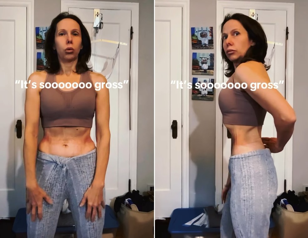 Sarah Belle quer superar a marca de 38 cm de cintura — Foto: Reprodução/Instagram