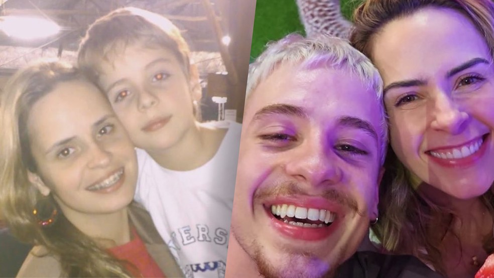 Internautas resgatam foto antiga de Juliano Floss ao lado da mãe e comparam com Ana Paula Renault — Foto: Reprodução/X/gshow