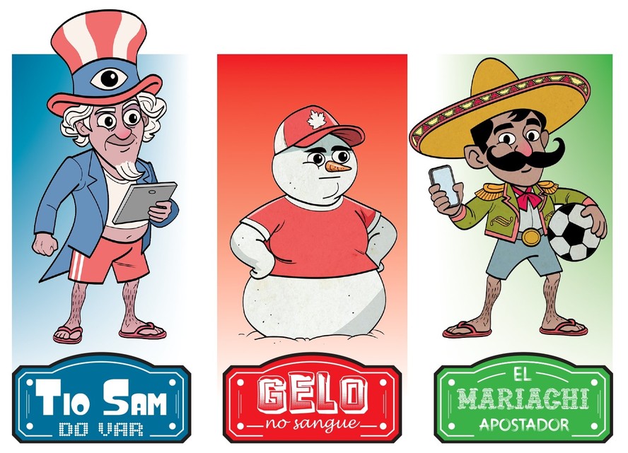 Copa do Mundo: conheça Tio Sam do VAR, Gelo no Sangue e El Mariachi ...