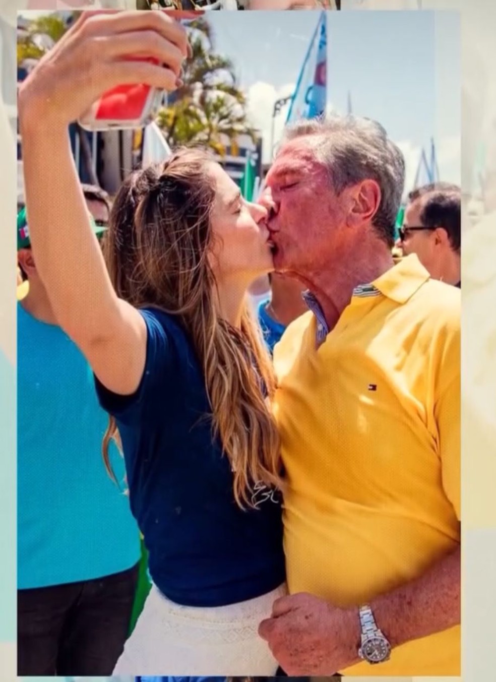 Fernando Collor é casado com a arquiteta Caroline Collor, 28 mais jovem — Foto: Instagram