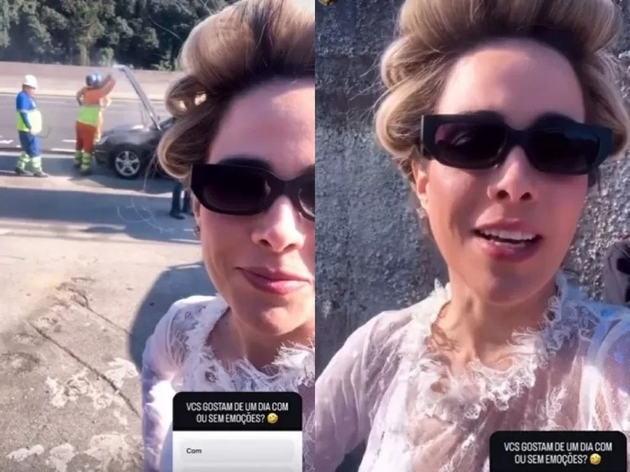 Carro de Wanessa Camargo pega fogo na estrada: 'Fiquei assustada'