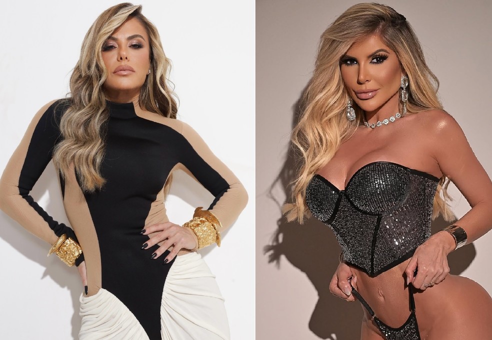 Poliana Rocha e a bailarina Lane Cavalcante — Foto: Trumpas/ divulgação e rep/ instagram