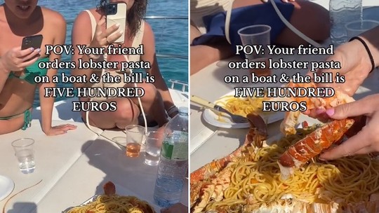 Turistas ficam chocados ao ser cobrados em R$ 2.660 por prato de espaguete com lagosta em iate na França