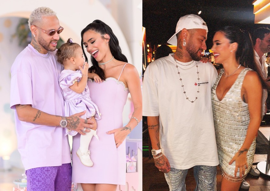 Neymar com Bruna Biancardi e a filha, Mavie
