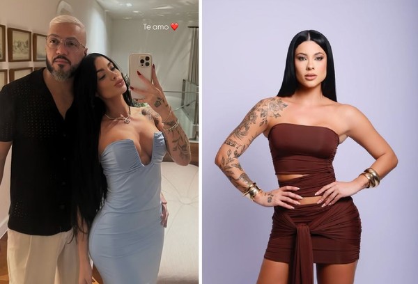Rayane Figliuzzi e Belo: cantor incentiva ida para reality — Foto: rep/ instagram e Ygor Marques
