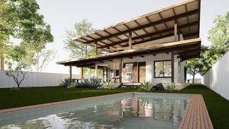 Casa de alpendre no estilo que João Gomes sonha — Foto: @icobe.arquitetura/Reprodução/Instagram