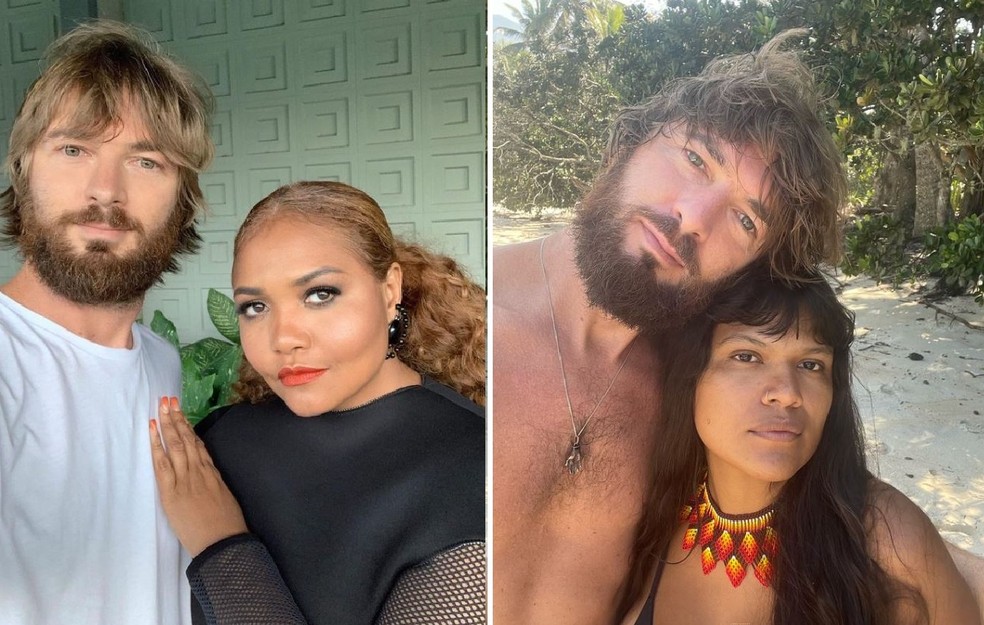 Gareth Jones, ex de Gaby Amarantos, e Rayssa Cardoso — Foto: rep/ instagram