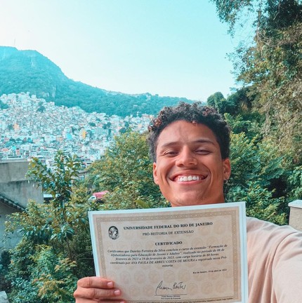 Danrley, do "BBB 19", cursa Pedagogia na UFRJ — Foto: Instagram