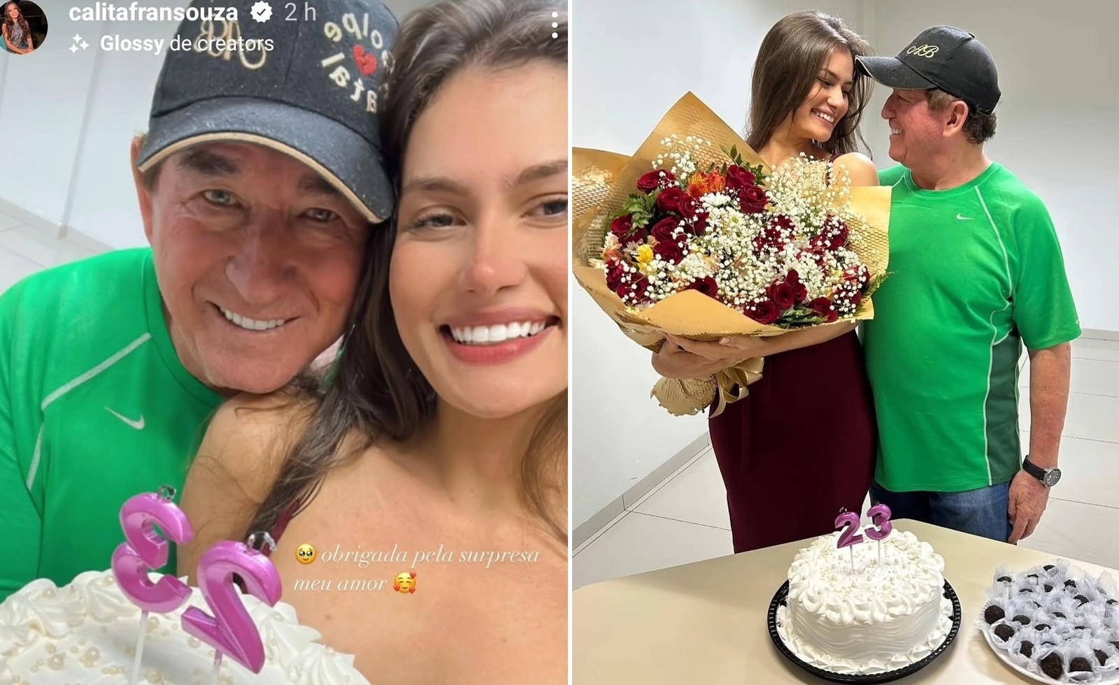 Amado Batista faz surpresa nos 23 anos da namorada — Foto: Instagram