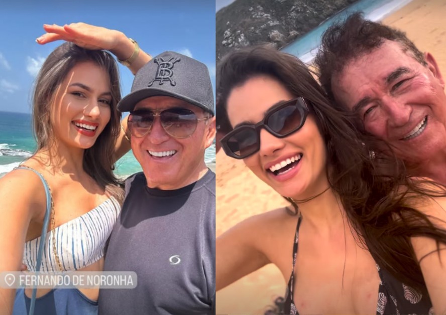 Namorada de Amado Batista mostra viagem romntica com o cantor