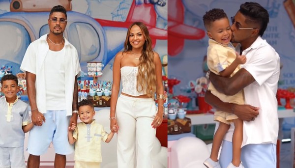 Bruno Henrique, do Flamengo, e mulher comemoram 4 anos do filho com festão; veja fotos