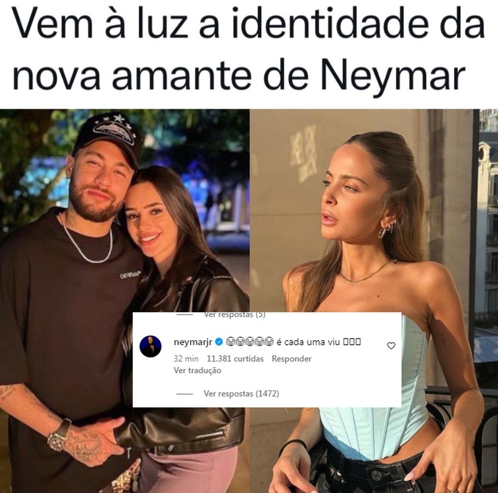 Neymar ri de not&iacute;cia sobre suposta amante &mdash; Foto: Reprodu&ccedil;&atilde;o