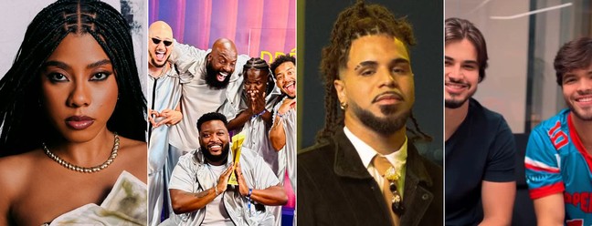 AJuliaCosta, Benzadeus, Maui, Abel e Benício estão entre as 13 apostas musicais do Extra para 2026 — Foto: Reprodução/Instagram