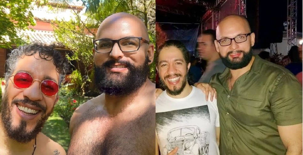 Jean Wyllys posa com amigo e vê crescer torcida por casal — Foto: Reprodução