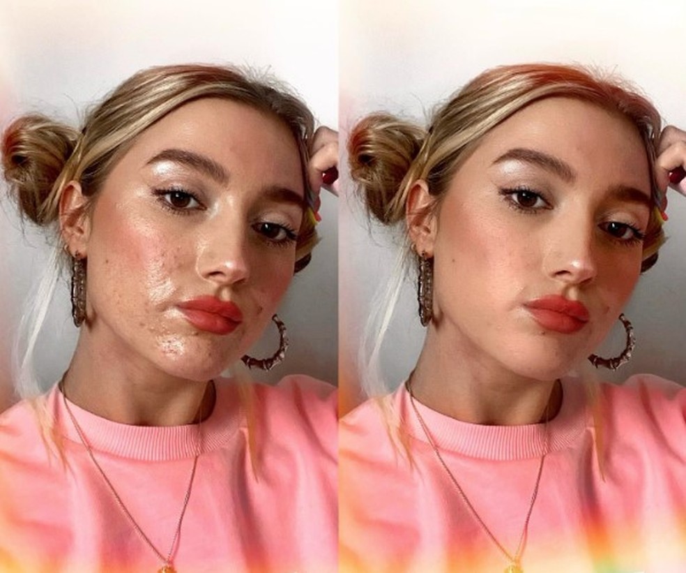 Popular influencer Izzie Rodgers mostra resultado de filtro — Foto: Reprodução/Instagram