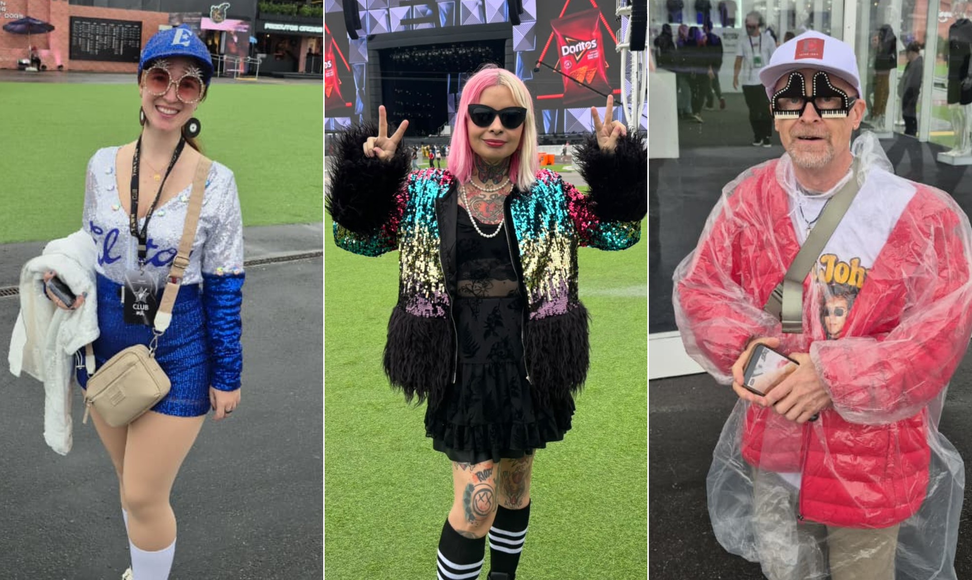 Looks inspirados em Elton John tomam conta do Rock in Rio no feriado: 'Em show dele tem que vir montado' - Foto