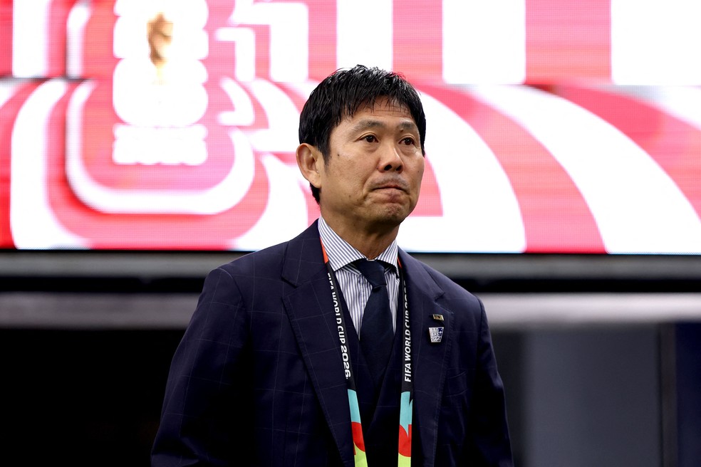 Hajime Moriyasu está no comando da seleção japonesa desde 2018 — Foto: Getty Images via AFP