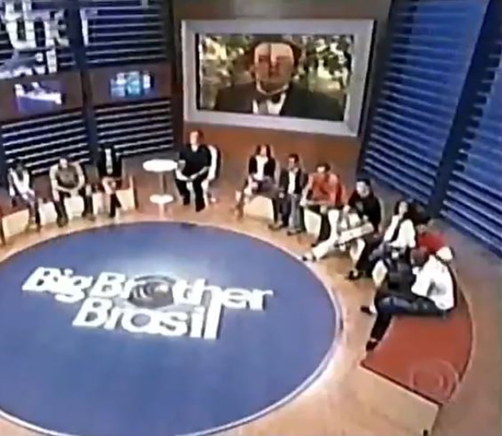 Wagner Moura no telão durante o "Lavagem de roupa suja" do "BBB 5" — Foto: reprodução
