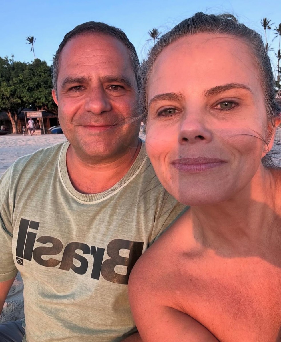 Maria Cândida com o namorado, Patrick Gountier — Foto: Instagram