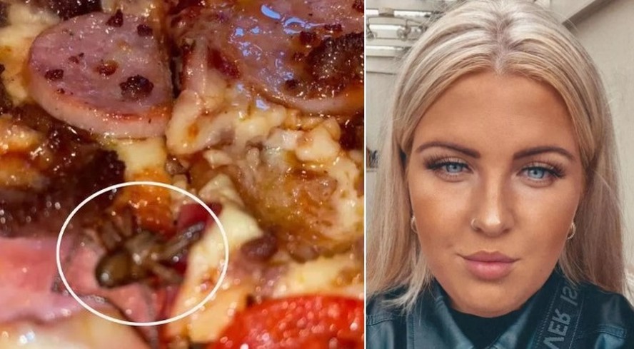 Cliente fica horrorizada ao encontrar aranha em pizza; 'edi&ccedil;&atilde;o do Halloween', brincou internauta