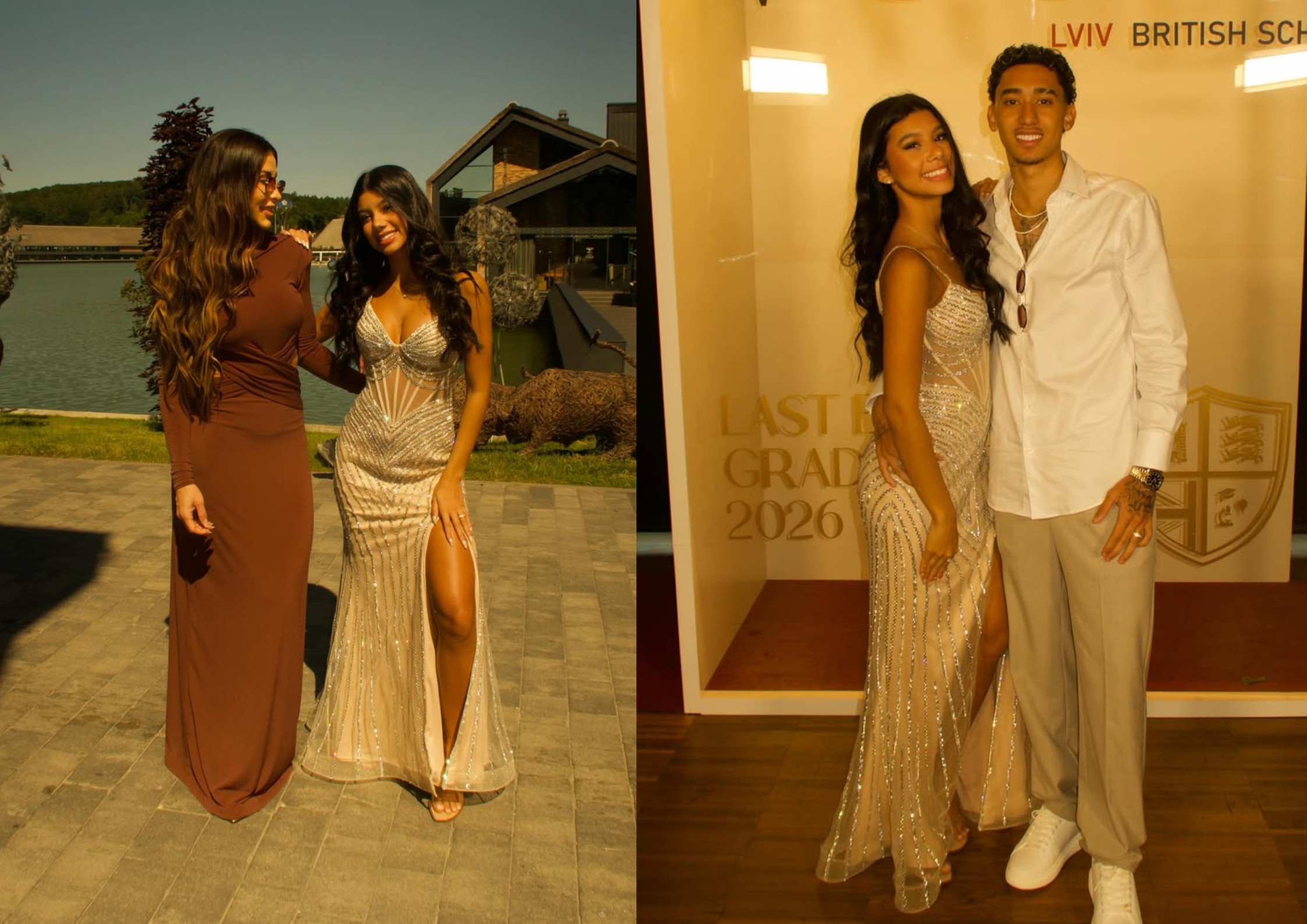 Filha de Léo Moura se forma após casar com ex-Fluminense e recebe família em cerimônia na Ucrânia; fotos