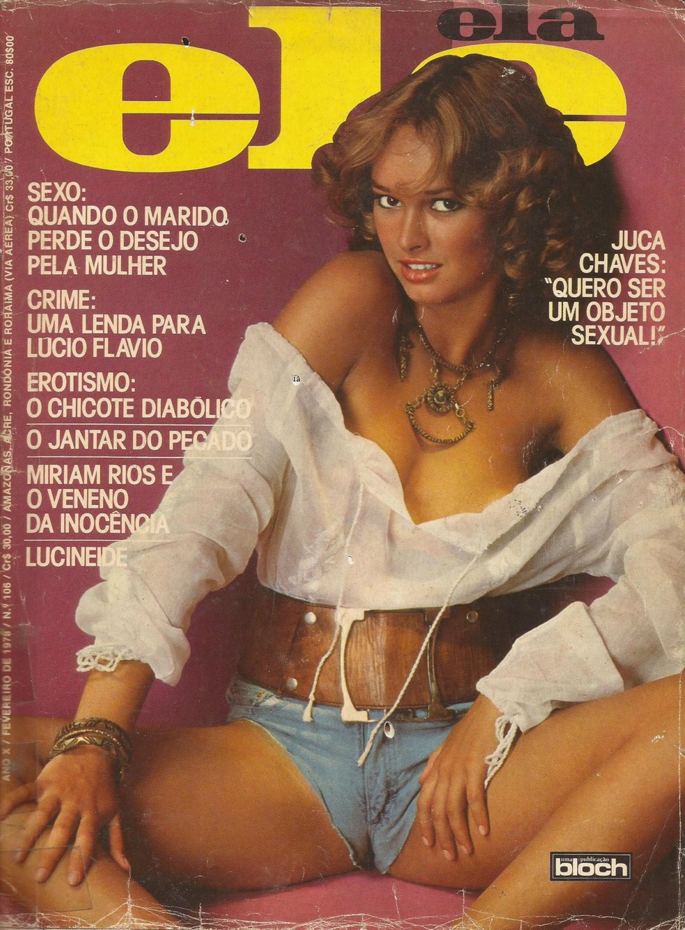 Myrian Rios na capa da "Ele e ela" aos 17 anos — Foto: reprodução