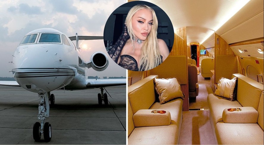Avião de Madonna custa R$ 225 milhões e é do mesmo modelo de Gusttavo Lima