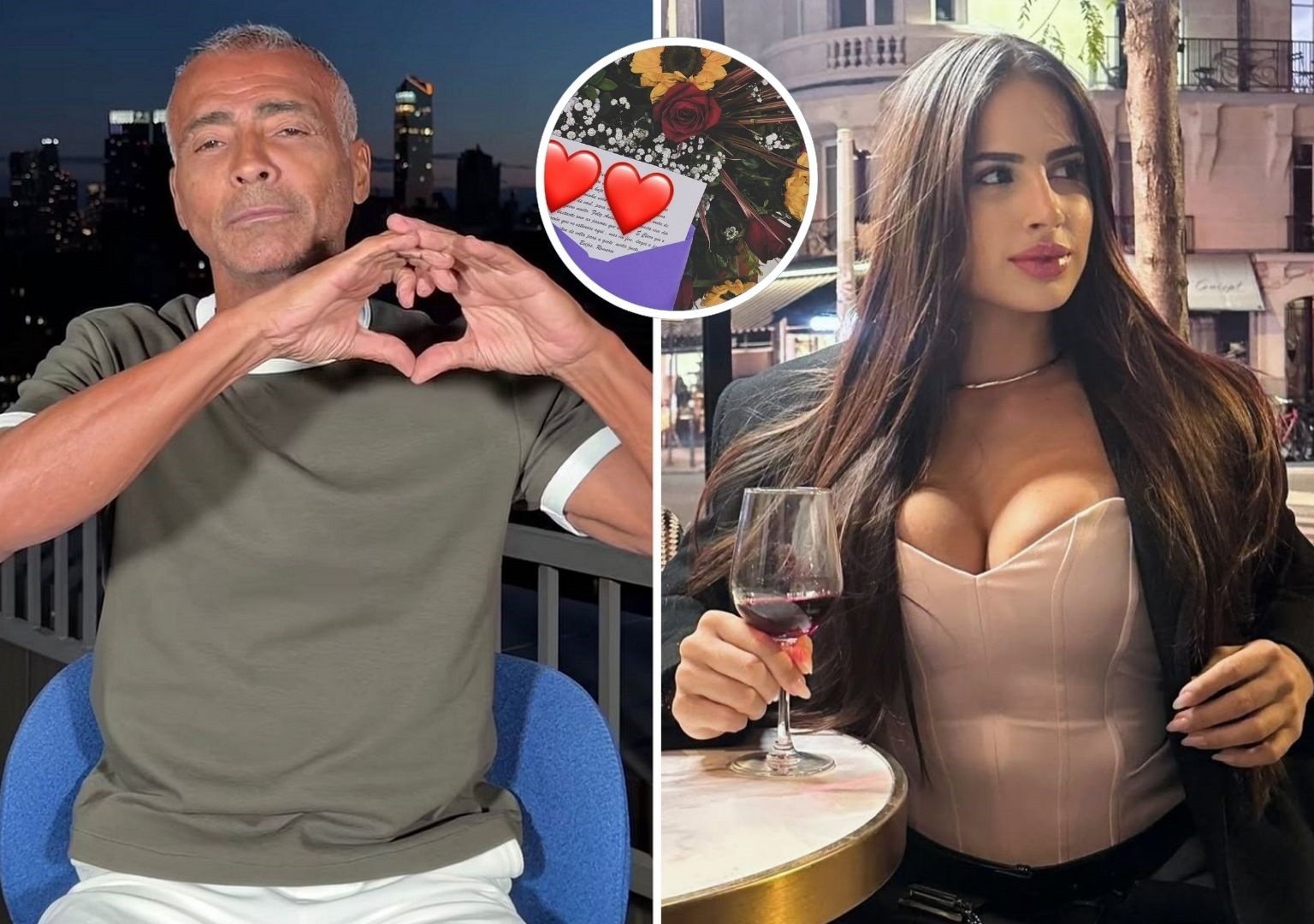 Após viajar com ex para Copa e ficar com Nana Gouvea, Romário manda flores e bilhete para affair no Brasil