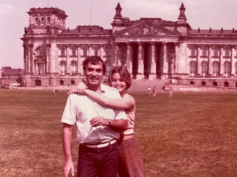 Vera Fischer e Perry Salles em 1980 em Berlim — Foto: reprodução/ instagram