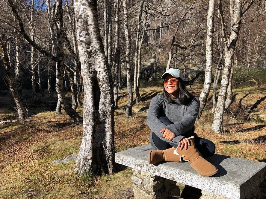 Juliana Marins em uma das postagens de suas viagens nas redes sociais