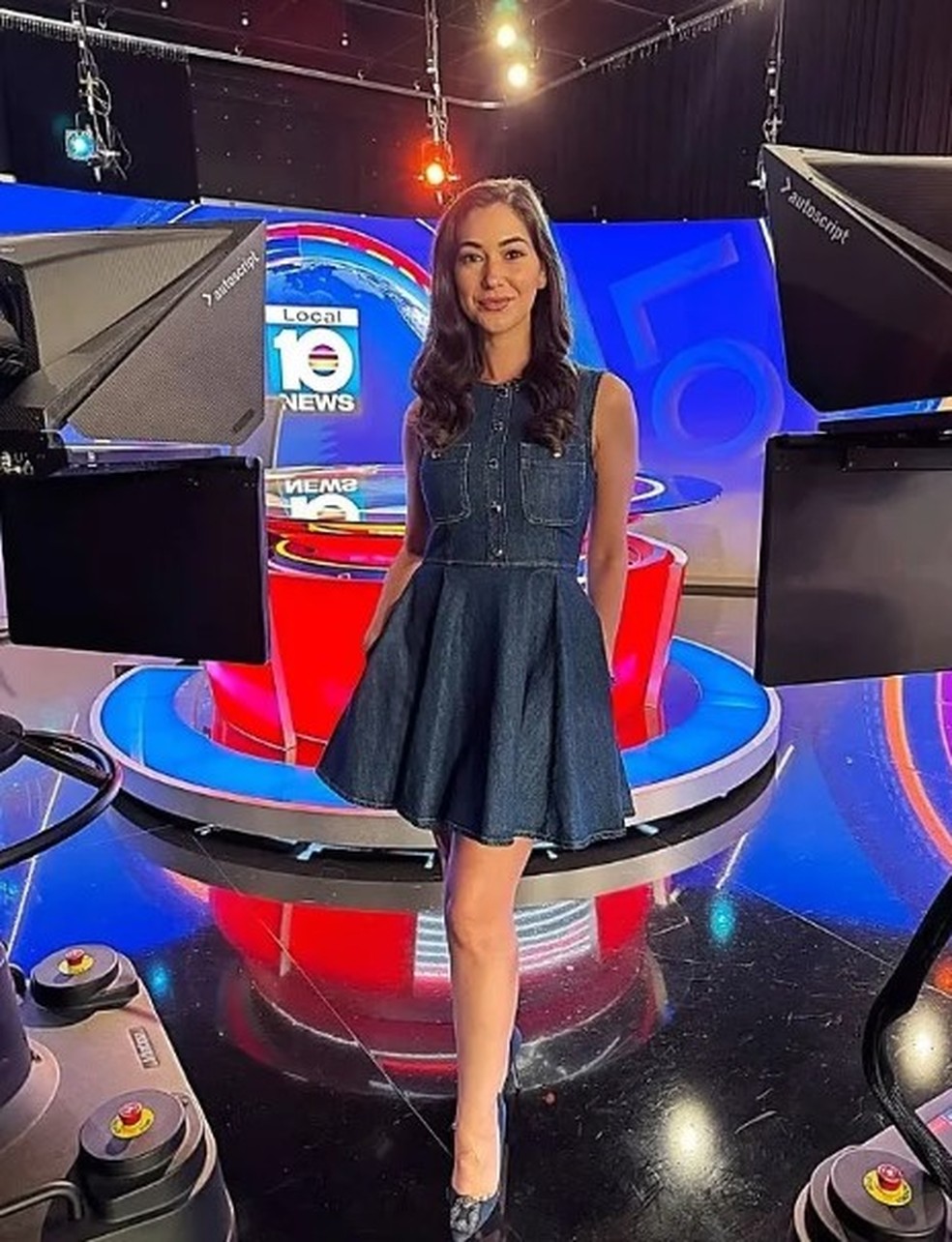 Jenise Fernandez na WPLG Local 10 News — Foto: Reprodução/Instagram