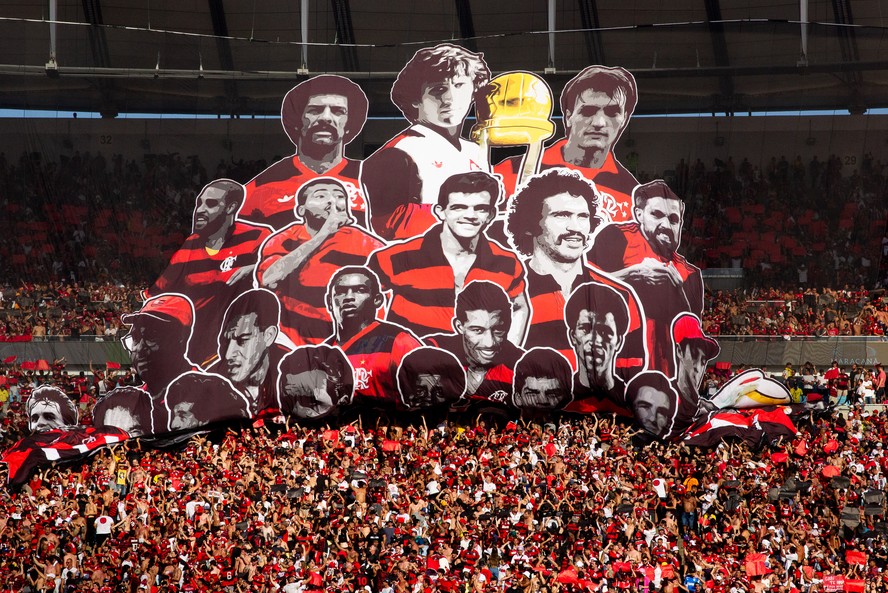 Mosaico do Flamengo homenageou jogadores que são ídolos do clube