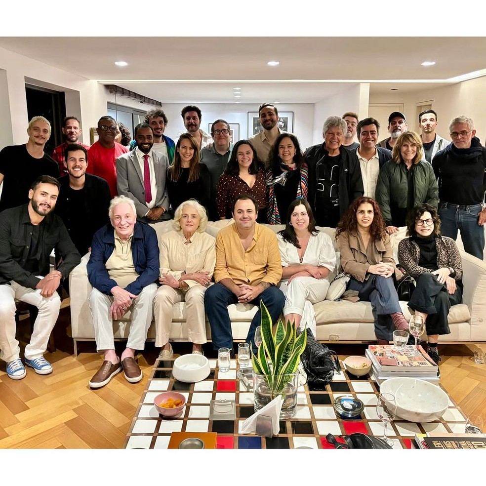 Marco Nanini reúne Marieta Severo, Renata Sorrah e mais artistas para reunião política — Foto: Reprodução/Instagram