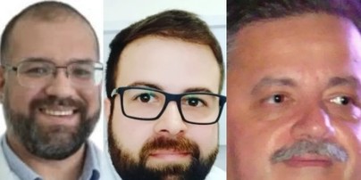 Da esquerda para a direita: Perseu Ribeiro, Diego Ralf e Marcos de Andrade — Foto: Reprodução
