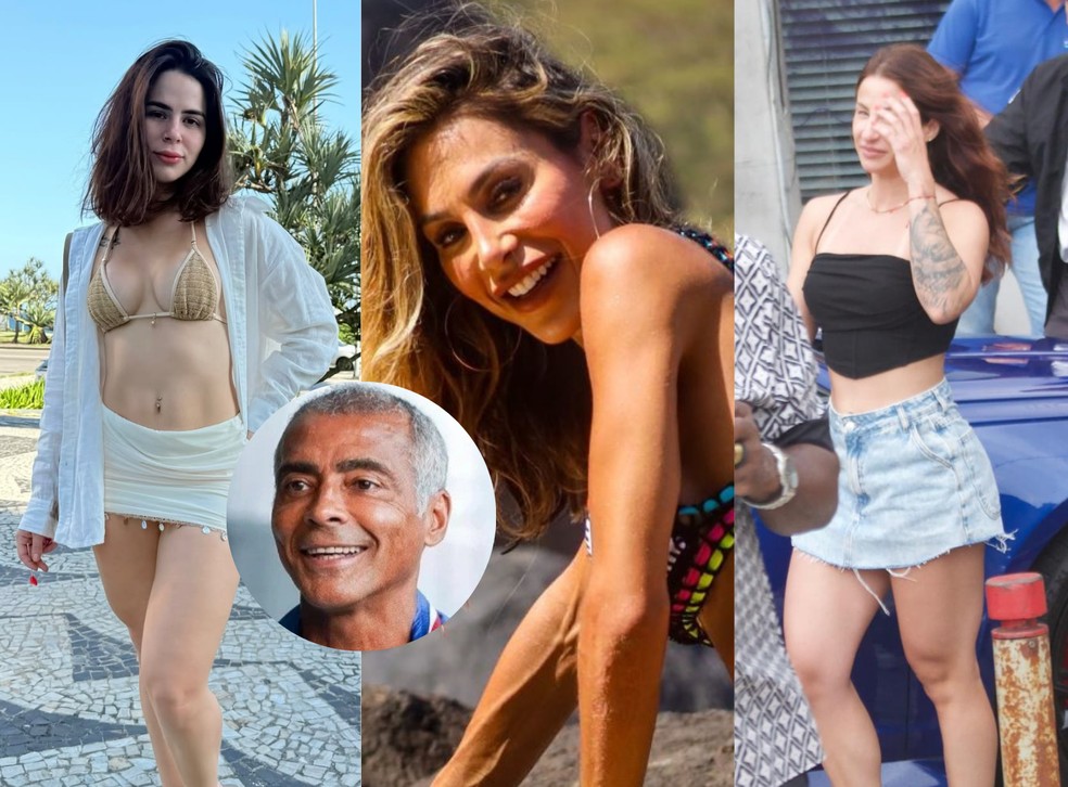 Romário com Tiffany, Bruna Machado e ruiva não identificada — Foto: Reprodução/Instagram/Sandro Cardozo