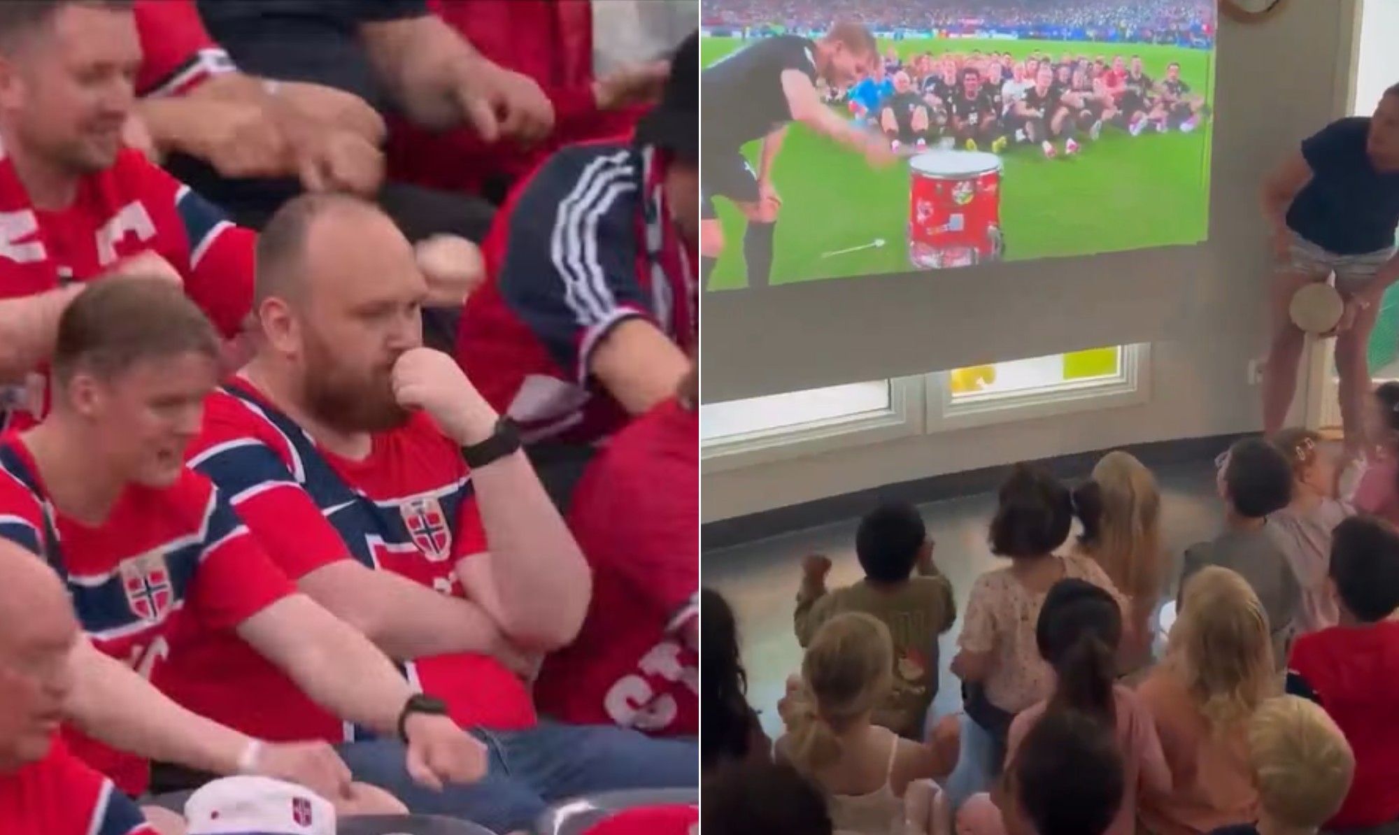 Criancas em escolas imitam 'remada viking', gesto da torcida norueguesa que viralizou