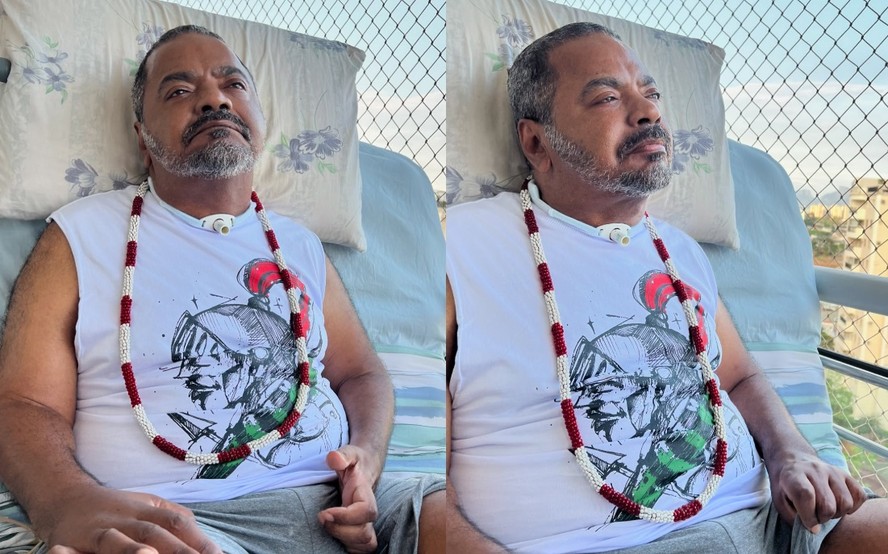 Em último post na web, Arlindo Cruz tomava sol na varanda em casa com look criado pela família