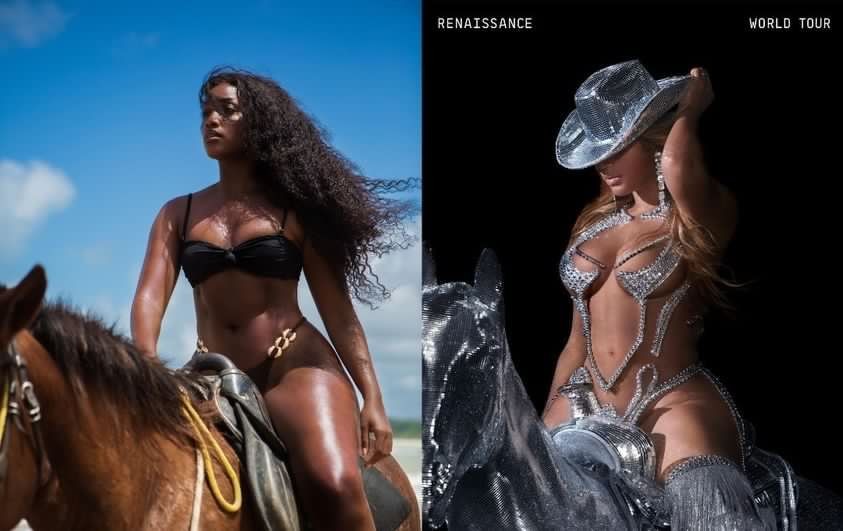 Iza posa em cavalo em foto inspirada em Beyoncé no disco 'Renaissance'  — Foto: Reprodução de Instagram