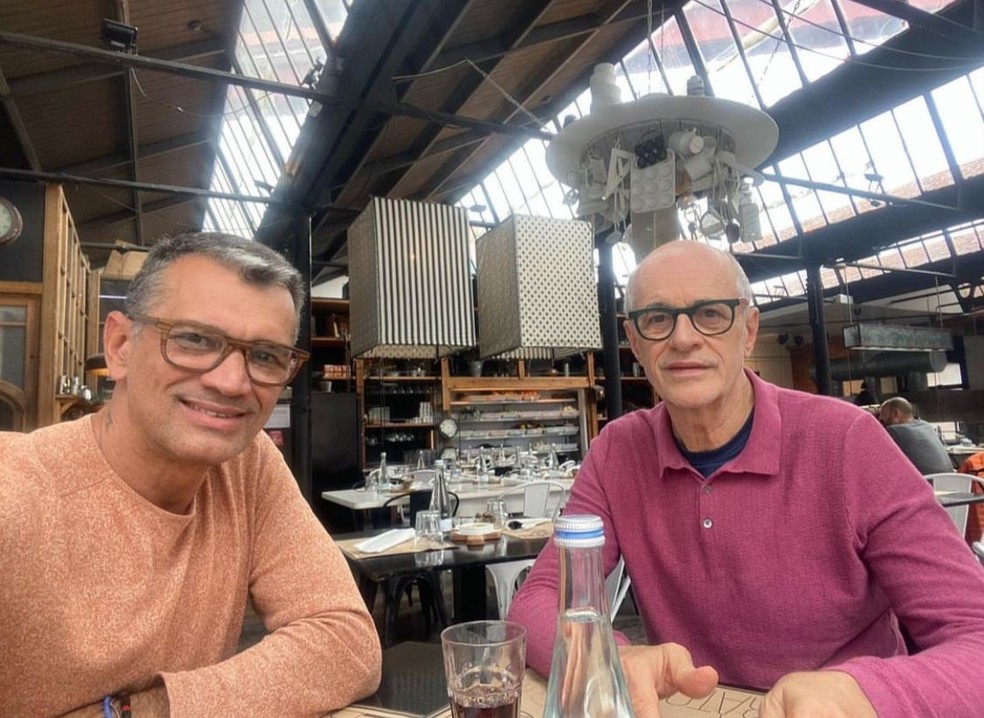 Marcos Caruso com o marido, Marcos Paiva &mdash; Foto: Instagram