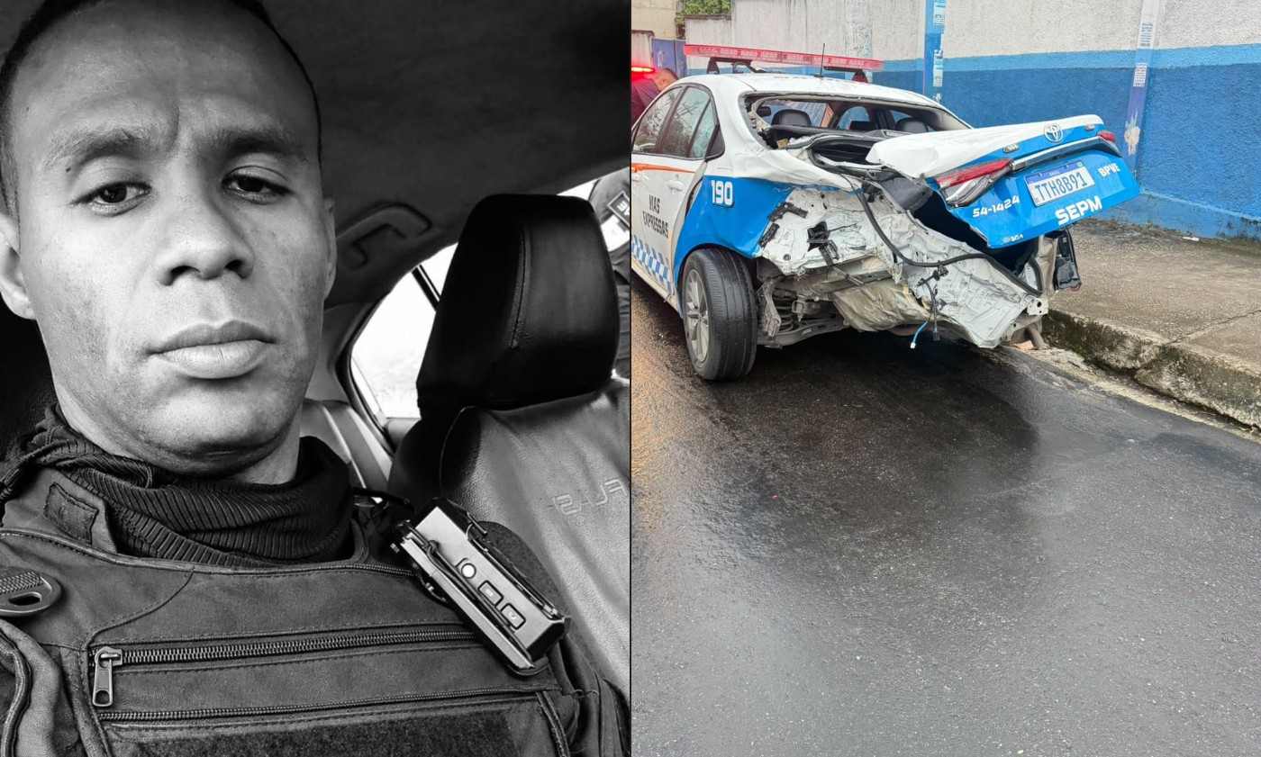 Cabo da PM morre atropelado na Via Light, em Nova Iguaçu, após bandidos furarem bloqueio